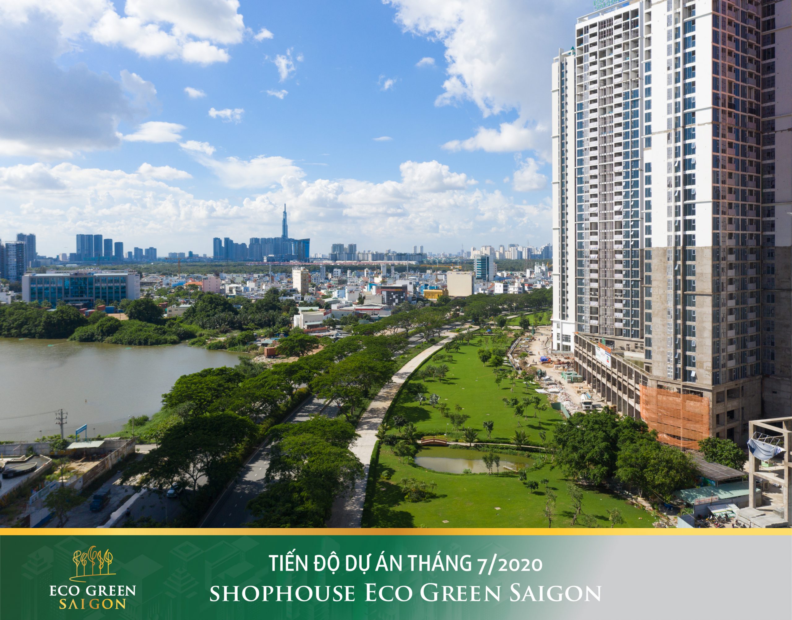 Shophouse Eco Green Saigon - tiến độ tháng 7-2020