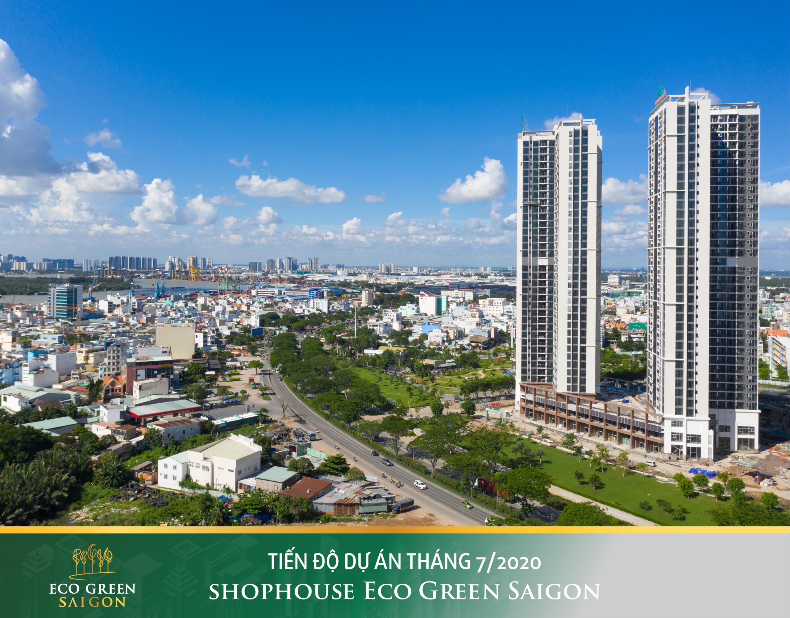 Shophouse Eco Green Saigon - tiến độ tháng 7-2020